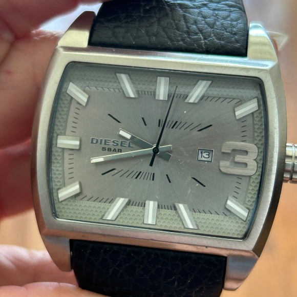 Diesel Watch w/ Leather Band - Picture 1 of 7
